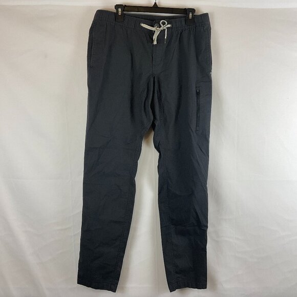 Vuori Men's Ripstop Pants L Gray Elastic Tie Waist Zipper Pockets - Picture 1 of 12